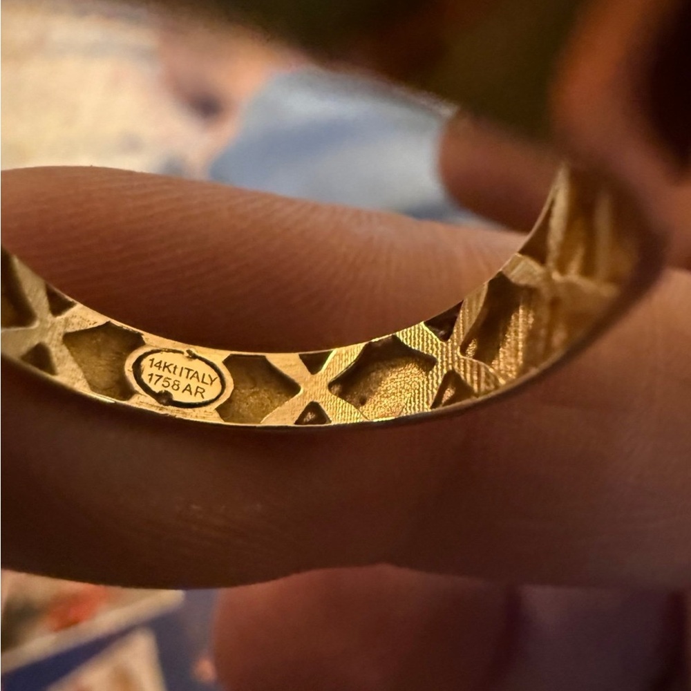 Vintage 14k mosaic flower ring - Picture 5 of 5